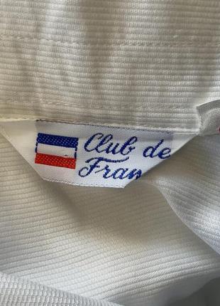 Бавовняна базова біла блузка - оверсайз/l/ brend club de france5 фото