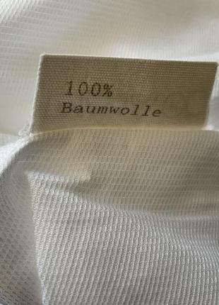 Бавовняна базова біла блузка - оверсайз/l/ brend club de france4 фото