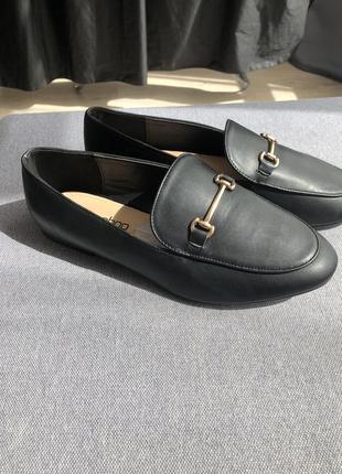 Лоферы туфли boohoo  балетки чёрные