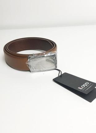 Шкіряний пояс lloyd thin leather belt cognac - shortenable1 фото