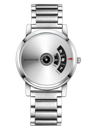 Чоловічий годинник kingnuos металевий сріблястий