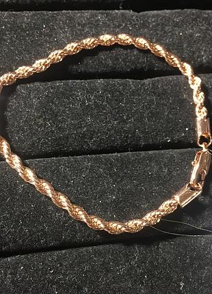 Браслет греческое плетение медицинское золото