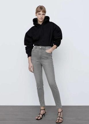 Серые джинсы -скины из новой коллекции zara размер l