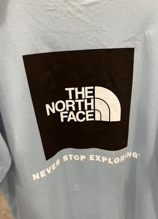 Футболка the north face голубая оригинал новая6 фото