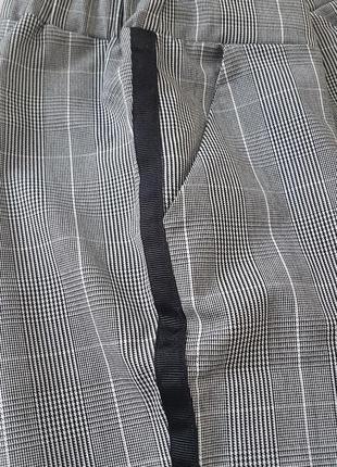 Класичні брюки в клітинку з лампасами, calzedonia, m8 фото