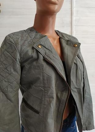 Легкая натуральная курточка на котоновой подкладке подстежке xxs-s5 фото