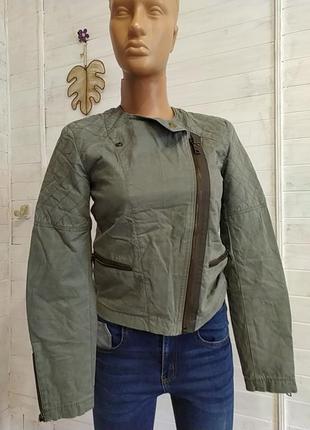 Легкая натуральная курточка на котоновой подкладке подстежке xxs-s6 фото