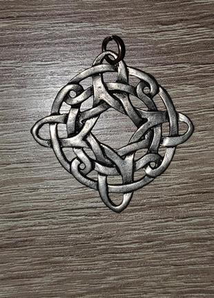 Винтажный редкий серебряный кулон кельтський узел щит серебро винтаж ретро vintage2 фото