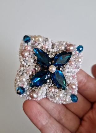 Брошь орден с жемчугом