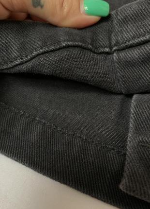 Чорна джинсова міні спідниця2 фото