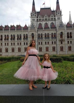 Family look фемили лук праздничное платье для мамы и дочери
