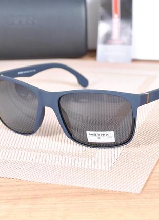 Фірмові чоловічі сонцезахисні окуляри matrix polarized mt8596 оправа мат