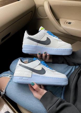 Жіночі кросівки nike air force 1 shadow blue 1