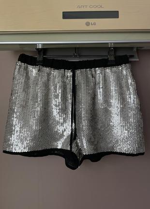 Шорти в паєтках hm xs/s