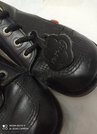 Кожанные фирменные демисезонные черные женские туфли ботинки оригинал кожа шкіра шкіряні дэрби кэжуа10 фото