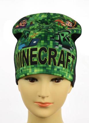 Трикотажная шапка "minecraft " черный