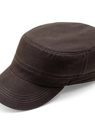Кепка німкеня чоловіча котонова на металевій застібці регуляторі atrics snk01 темно-коричневий