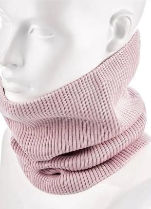 Снуд рубчик универсальный из хлопка на флисовой подкладке atrics s795 айсберг