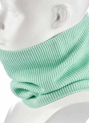 Снуд рубчик универсальный из хлопка на флисовой подкладке atrics s795 айсберг