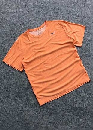 Спортивна футболка nike breathe men’s training top t-shirt peach/white