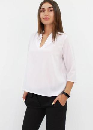 Шовкова блузка сорочка вільного крою із  додаваням натурального шовку