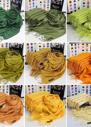 Жіночий бавовняний шарф-палантин у різноманітних кольорах7 фото