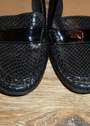 Кожаные туфли лоферы балетки clarks, оригинал, р 37-38 , стелька 24,2 см, uk 5 в3 фото