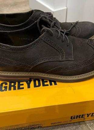 Мужские замшевые туфли броги faber (42 размер, 100% замша)