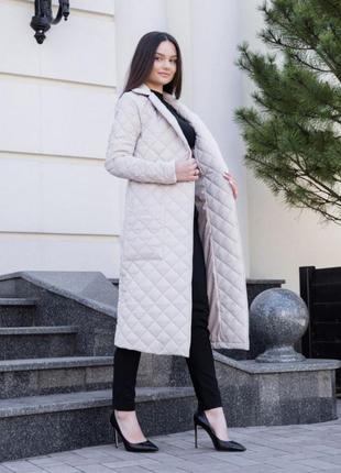 Куртка-пальто жіноче (молочна)3 фото