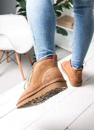 Угг ботинки рыжие женские ugg neumel boot "chestnut" women10 фото