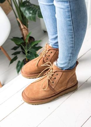 Угг ботинки рыжие женские ugg neumel boot "chestnut" women2 фото