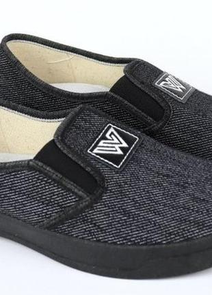 Слипони мокасини эспадрильї тапочки текстильні для хлопця валди waldi  р.40
