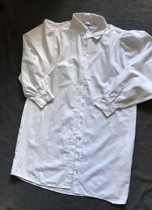 Біла сорочка з об’ємним рукавом stradivarius3 фото