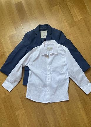 Костюм (піджак/жакет + сорочка) zara 110 см