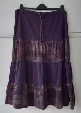 Вельветовая многоярусная юбка tesse