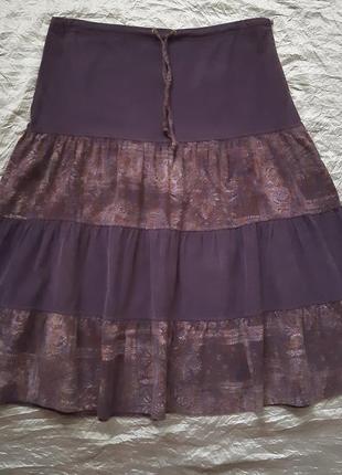 Вельветовая многоярусная юбка tesse5 фото