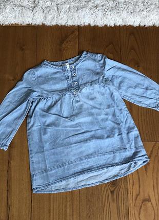 H&m джинсовое платье туника 12-18 месяцев
