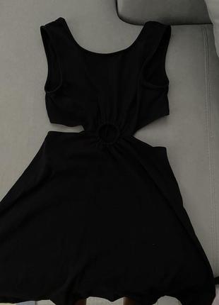 Базове чорне плаття трапеція4 фото