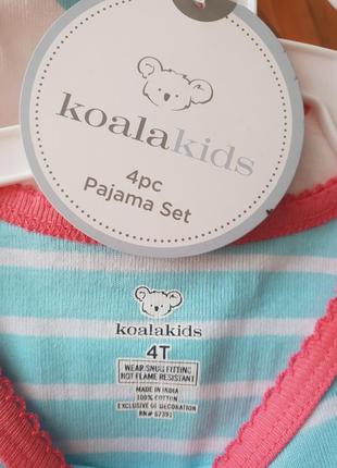 Пижама на девочку комплект из 2-х пижам бренд koala kids сша хлопок піжама4 фото