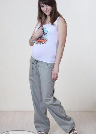 Брюки для беременных "sahara" серые размер l1 фото