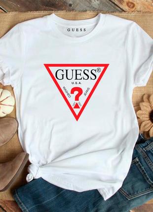 Жіноча футболка guess гесс чорна женская футболка guess гесс чёрная3 фото