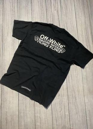 Футболка chrome hearts x off-white hong kong