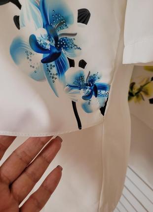 Блуза орхідея блакитна5 фото