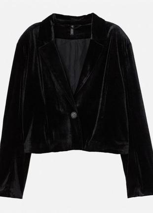 Класичний жакет велюр h&m oversize піджак