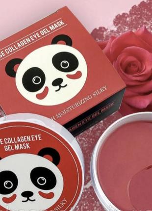 Патчи для глаз sersanlove collagen panda от темных кругов с экстрактом розы (60 штук)