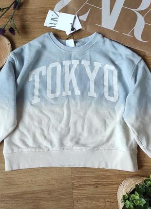 Zara худи толстовка реглан кофта светр тай-дай tokyo 7 років 122 см нова3 фото