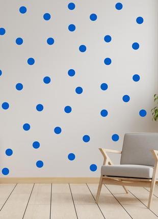 Набор наклеек на стену в детскую комнату "синие круги"