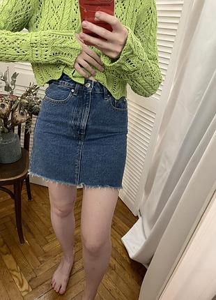 Спідниця джинсова міні zara 2