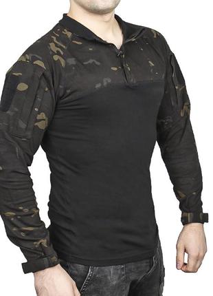 Рубашка тактическая убокс pave hawk ply-11 camouflage black 2xl мужская с карманами на рукавах taktical2 фото