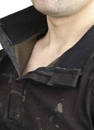 Рубашка тактическая убокс pave hawk ply-11 camouflage black 2xl мужская с карманами на рукавах taktical7 фото